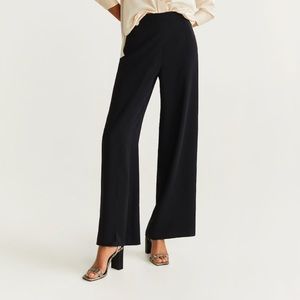 Mango NWOT Black Wide Leg Pants
